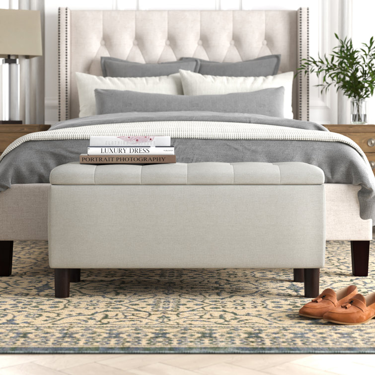 Greyleigh™ Aman Upholstered Flip Top Storage Bench & Reviews Wayfair